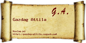Gazdag Attila névjegykártya