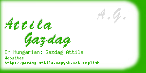attila gazdag business card